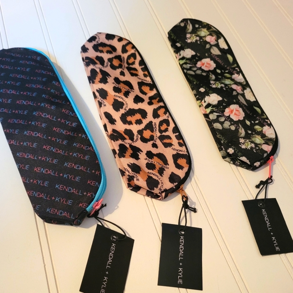 Kendall + Kylie Makeup Bag Set of 3 Cosmetic Pouches